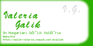 valeria galik business card